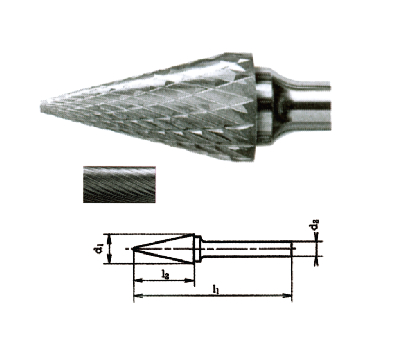 硬质合金钢锥形尖头旋转锉