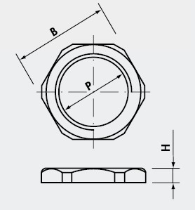 锁紧六角螺母GEGENMUTTERN FüR